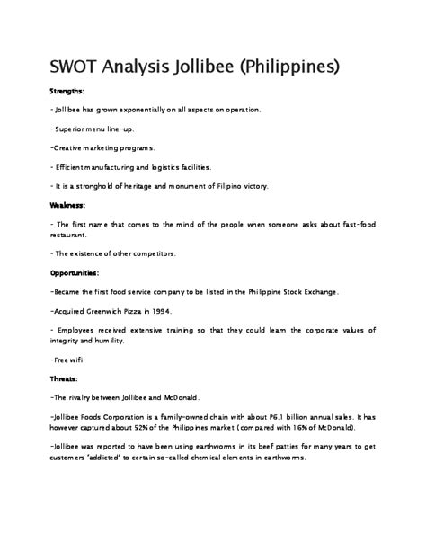 documentation support of jollibee.